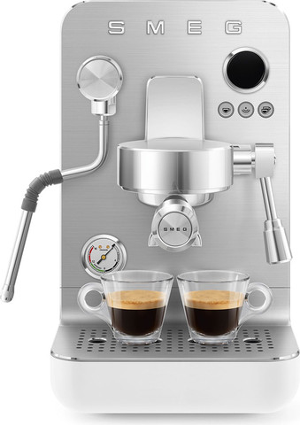 מכונת קפה ידנית Smeg סמג EMC02WHMEU - לבן