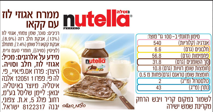 ממרח אגוזי לוז עם קקאו