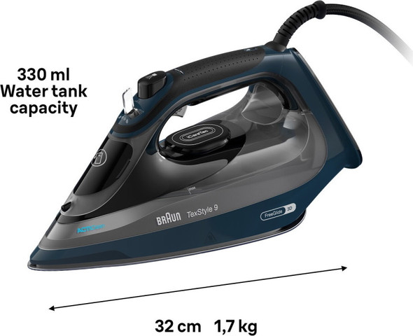 מגהץ אדים Braun 3200W בראון TexStyle 9 SI9682DB