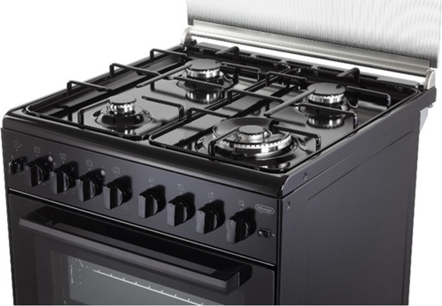 תנור משולב כיריים גז - 4 להבות Delonghi דלונגי DCS12EDN-IL שחור