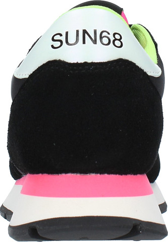 sun 68 - ally solid nylon- nero giallo fluo - נעלי סניקרס לנשים