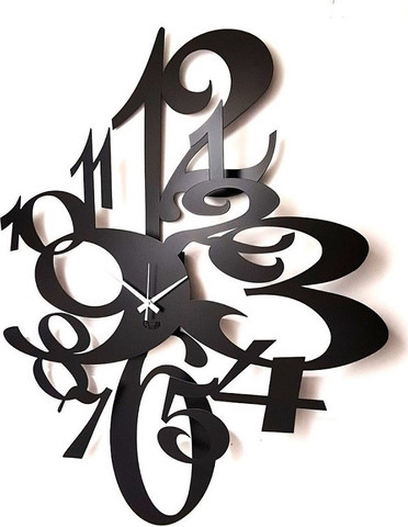 שעון קיר מתכת גדול - תלת מימד HERMES 92CM