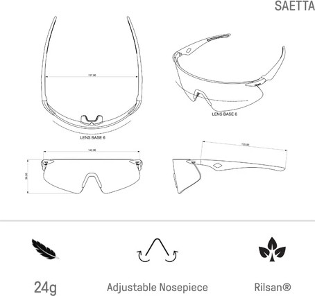 משקפי שמש ספורטיביים מבית ARENA – דגם FULMINE SILVER | תוצרת איטליה