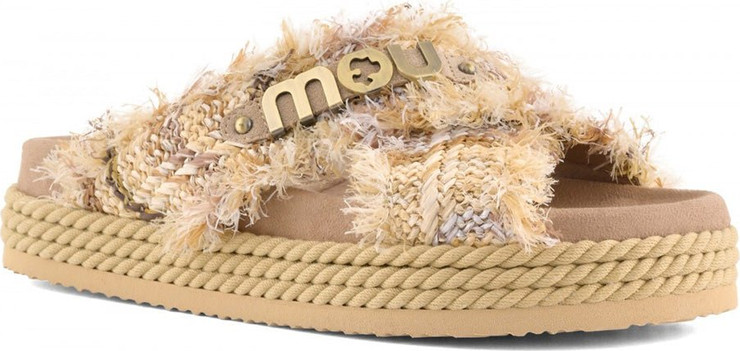 כפכפי Mou Criss-Cross Sandal נשים - מו - Multicolor