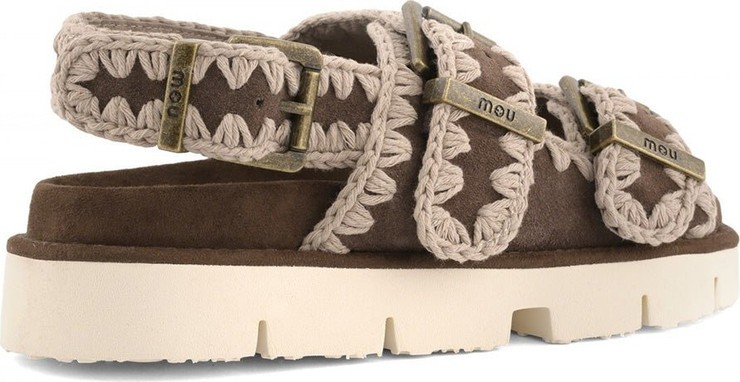 סנדלי Mou Bio Two Buckles Back נשים - מו - Brown