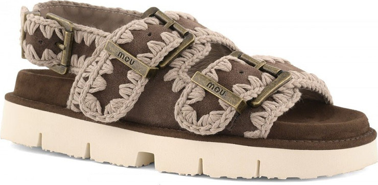 סנדלי Mou Bio Two Buckles Back נשים - מו - Brown