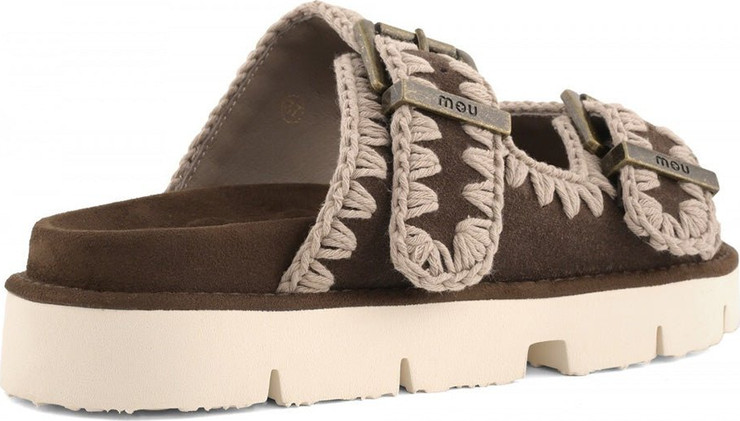 כפכפי Mou Bio Sandal Two Buckles נשים - מו - Brown