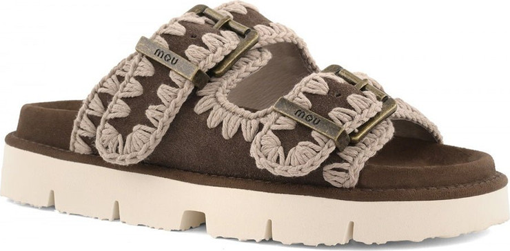 כפכפי Mou Bio Sandal Two Buckles נשים - מו - Brown