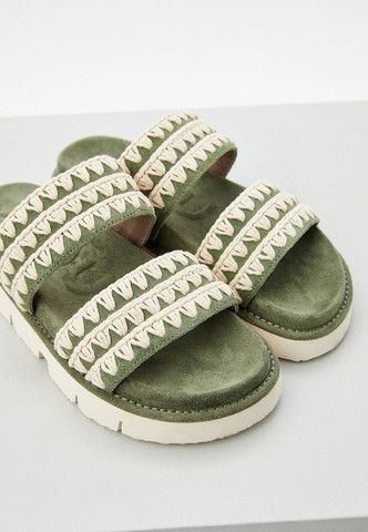 כפכפי Mou Bio Two Straps Sandal נשים - מו - Green