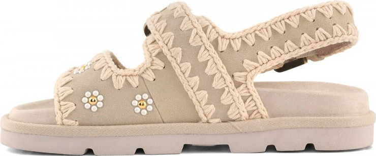 סנדלי Mou Low Bio Sandal Flower נשים - מו - Beige