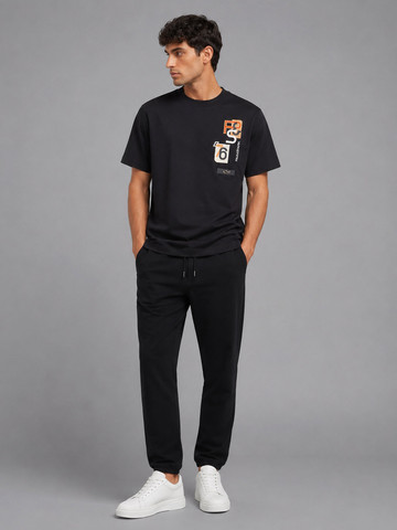 חולצת טישירט קצרה פול שארק 76 & Logo גברים - פול שארק - Black