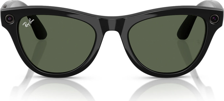 משקפי שמש חכמים Ray-Ban Meta Skyler RW4010 בגימור Shiny Black עם עדשות G15 Green בגודל 52-20
