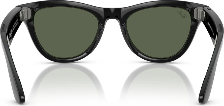 משקפי שמש חכמים Ray-Ban Meta Skyler RW4010 בגימור Shiny Black עם עדשות G15 Green בגודל 52-20