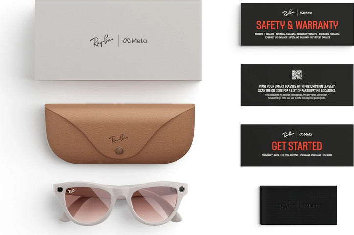 משקפי שמש חכמים Ray-Ban Meta Skyler RW4010 בגימור Shiny Black עם עדשות G15 Green בגודל 52-20