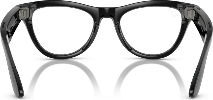 משקפי שמש חכמים Ray-Ban Meta Skyler RW4010 בגימור Shiny Black עם עדשות Transitions Cerulean Blue בגודל 52-20