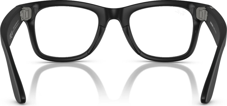 משקפי שמש חכמים Ray-Ban Meta Wayfarer דגם RW4008 בצבע שחור מט עם עדשות Transitions® בגוון Clear/Graphite Green