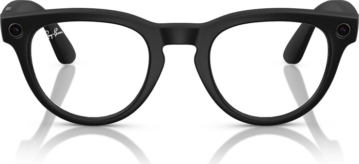 משקפי שמש חכמים Ray-Ban Meta Headliner RW4009 בגימור Matte Black עם עדשות Transitions אפור בגודל 50-23