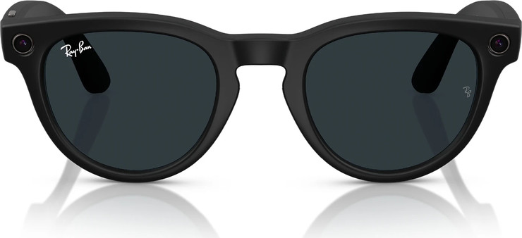 משקפי שמש חכמים Ray-Ban Meta Headliner RW4009 בגימור Matte Black עם עדשות Transitions אפור בגודל 50-23