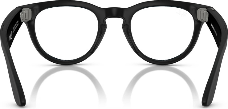 משקפי שמש חכמים Ray-Ban Meta Headliner RW4009 בגימור Matte Black עם עדשות Transitions אפור בגודל 50-23