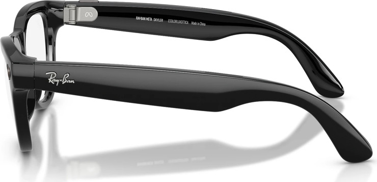 משקפי שמש חכמים Ray-Ban Meta Skyler Gen 2 RW4014 עם עדשות Transitions® Clear/Amethyst ומסגרת שחור מבריק בגודל 52-20