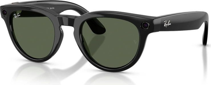 משקפיים חכמים Ray-Ban Meta Headliner GEN 2 RW4013 50-23 בצבע Shiny Black עם עדשות G-15 Green