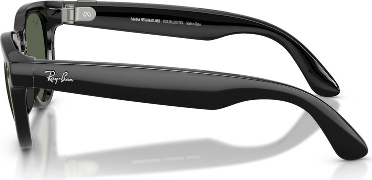 משקפיים חכמים Ray-Ban Meta Headliner GEN 2 RW4013 50-23 בצבע Shiny Black עם עדשות G-15 Green