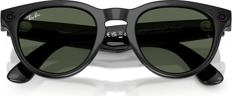 משקפיים חכמים Ray-Ban Meta Headliner GEN 2 RW4013 50-23 בצבע Shiny Black עם עדשות G-15 Green