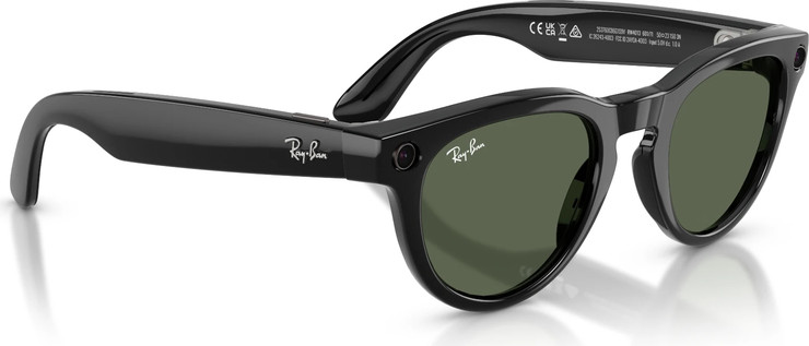 משקפיים חכמים Ray-Ban Meta Headliner GEN 2 RW4013 50-23 בצבע Shiny Black עם עדשות G-15 Green