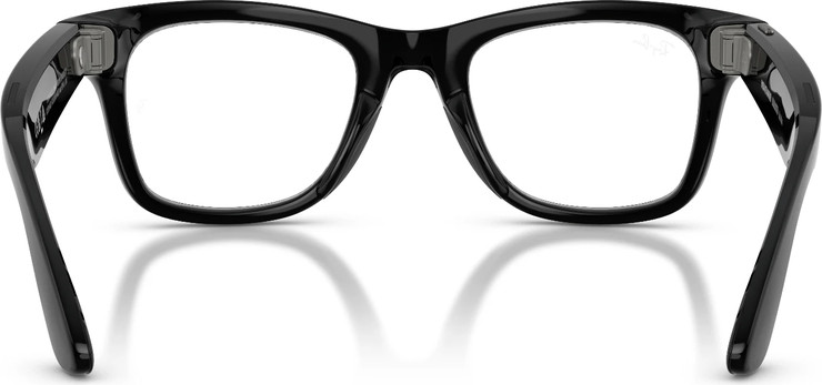 משקפי שמש חכמים Ray-Ban Meta Wayfarer Gen 2 RW4012 עם עדשות Transitions® Clear/Graphite Green ומסגרת שחור מבריק בגודל 53-22
