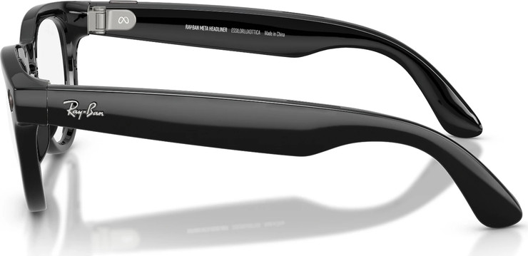 משקפי שמש חכמים Ray-Ban Meta Headliner Gen 2 RW4013 עם עדשות Transitions® Clear/Sapphire ומסגרת שחור מבריק בגודל 50-23