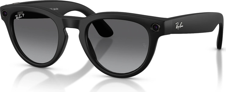 משקפיים חכמים 50-23 Ray-Ban Meta Headliner GEN 2 RW4013 בצבע Matte Black עם עדשות Polarized Gradient Graphite