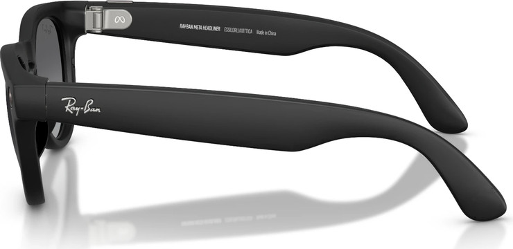 משקפיים חכמים 50-23 Ray-Ban Meta Headliner GEN 2 RW4013 בצבע Matte Black עם עדשות Polarized Gradient Graphite