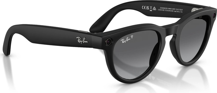משקפיים חכמים 50-23 Ray-Ban Meta Headliner GEN 2 RW4013 בצבע Matte Black עם עדשות Polarized Gradient Graphite