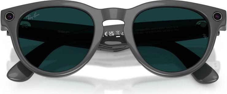 משקפי שמש חכמים Ray-Ban Meta Headliner Gen 2 RW4013 עם עדשות Transitions® Clear/Emerald ומסגרת אפור אסטרואיד מבריק בגודל 50-23