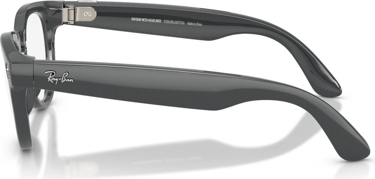 משקפי שמש חכמים Ray-Ban Meta Headliner Gen 2 RW4013 עם עדשות Transitions® Clear/Emerald ומסגרת אפור אסטרואיד מבריק בגודל 50-23