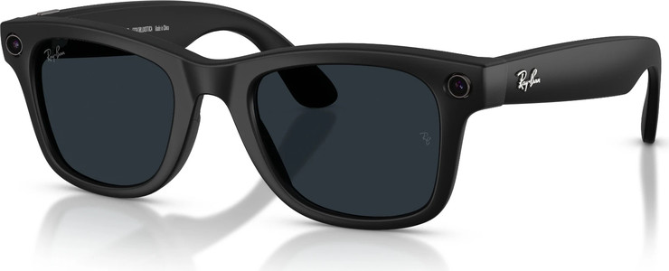 משקפי שמש חכמים Ray-Ban Meta Wayfarer Gen 2 RW4012 עם עדשות Transitions® Clear/Grey ומסגרת שחור מט בגודל 53-22