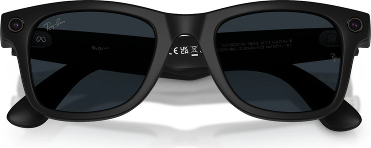 משקפי שמש חכמים Ray-Ban Meta Wayfarer Gen 2 RW4012 עם עדשות Transitions® Clear/Grey ומסגרת שחור מט בגודל 53-22