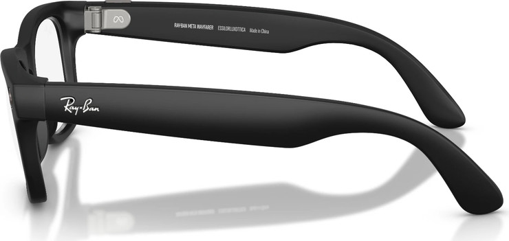 משקפי שמש חכמים Ray-Ban Meta Wayfarer Gen 2 RW4012 עם עדשות Transitions® Clear/Grey ומסגרת שחור מט בגודל 53-22