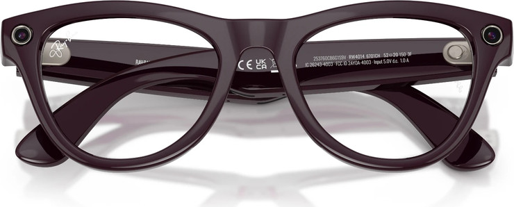 משקפיים חכמים Ray-Ban Meta Skyler GEN 2 RW4014 52-20 בצבע Shiny Mystic Violet עם עדשות Clear/Amethyst Transitions®