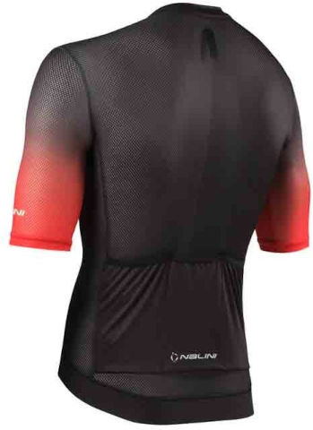 חולצה לרכיבת אופניים לגברים NEW ERGO MESH JERSEY שחור-אדום רשת מנדפת L NALINI