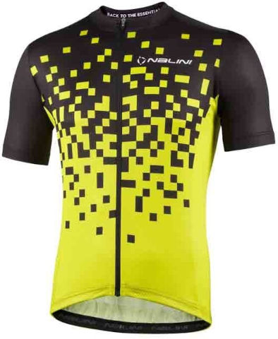 חולצה לרכיבת אופניים לגברים NEW ATLANTA JERSEY שחור-צהוב M NALINI