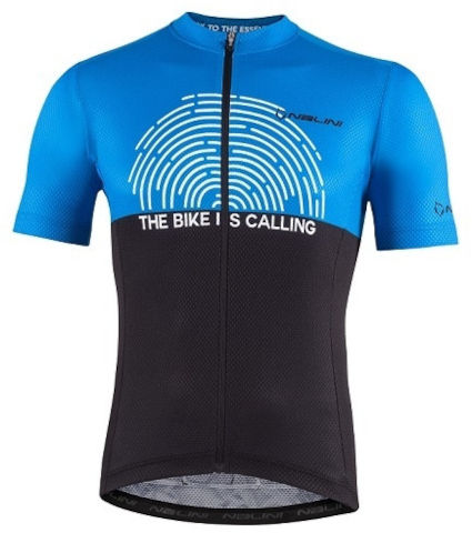 חולצה לרכיבת אופניים לגברים SAN DIEGO JERSEY כחול-שחור דקה ומנדפת מאוד XXXXL NALINI