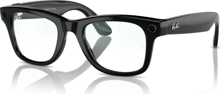 משקפי שמש חכמים Ray-Ban Meta Wayfarer RW4006 עם עדשות Blue-Violet Light Filter ומסגרת בצבע שחור מבריק בגודל 53-22