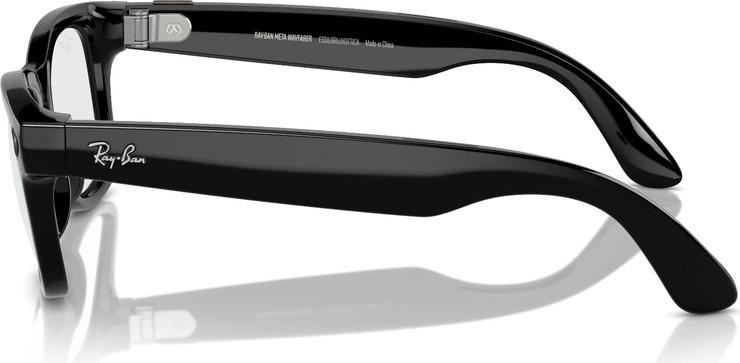 משקפי שמש חכמים Ray-Ban Meta Wayfarer RW4006 עם עדשות Blue-Violet Light Filter ומסגרת בצבע שחור מבריק בגודל 53-22