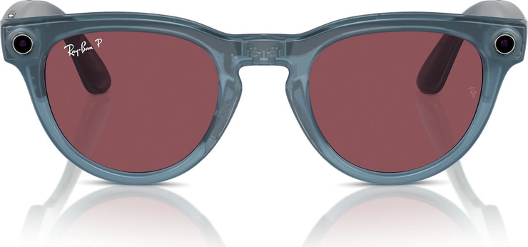 משקפי שמש חכמים Ray-Ban Meta Headliner RW4009 בגימור Shiny Jeans עם עדשות Polar Dusty Red בגודל 50-23