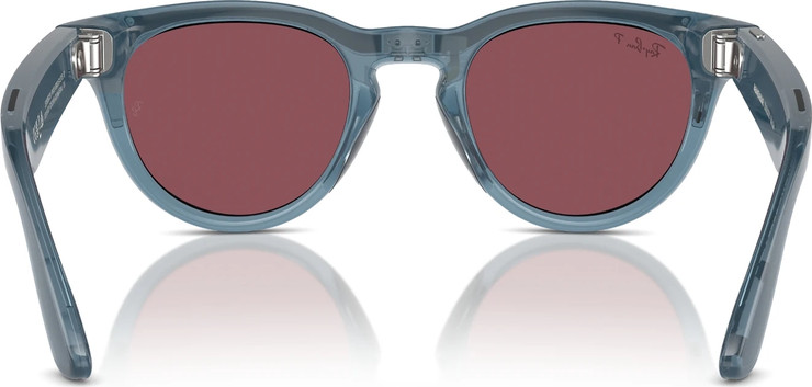 משקפי שמש חכמים Ray-Ban Meta Headliner RW4009 בגימור Shiny Jeans עם עדשות Polar Dusty Red בגודל 50-23