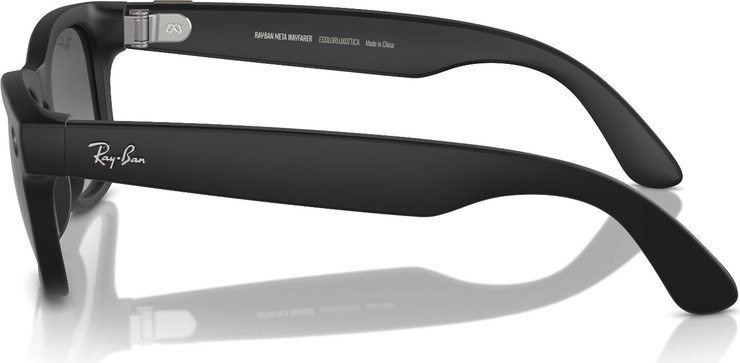 משקפי שמש חכמים Ray-Ban Meta Wayfarer RW4008 בצבע Matte Black עם עדשות Polar Gradient Graphite