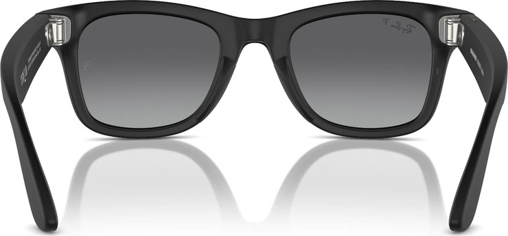 משקפי שמש חכמים Ray-Ban Meta Wayfarer RW4008 בצבע Matte Black עם עדשות Polar Gradient Graphite