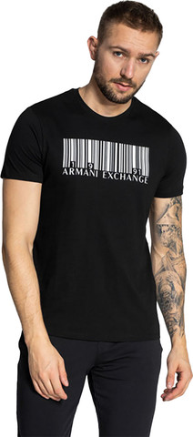 טי שירט Armani Exchange לגברים דגם Czarny גזרת Slim Fit