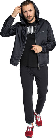 טי שירט Armani Exchange לגברים דגם Czarny גזרת Slim Fit